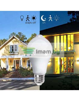 LED крушка със сензор за движение, 12W енергоспестяваща крушка, крушка със светлинен сензор